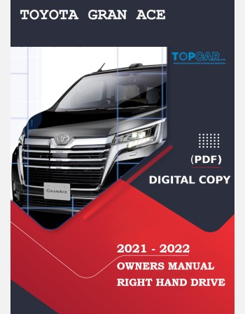 toyota gran ace 2021-2022 owners manual in english